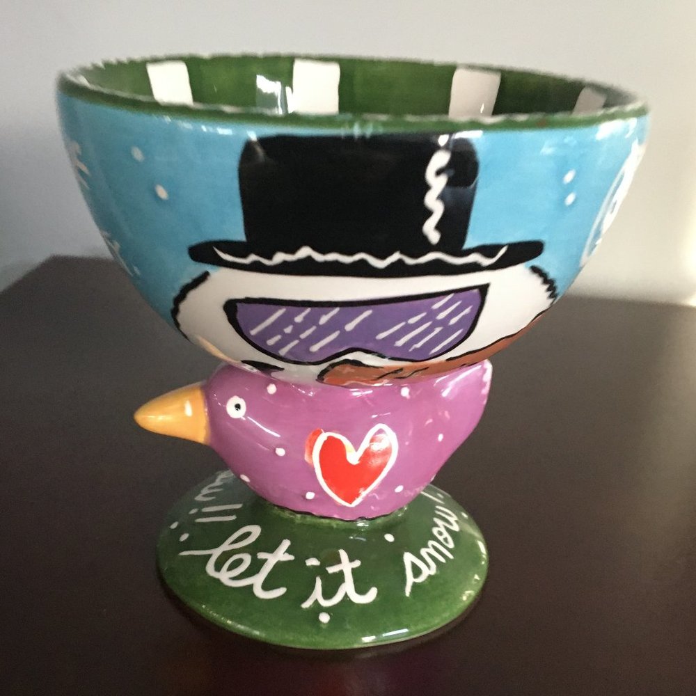 Joanne Delomba Ceramic Candy Dish Holiday Theme